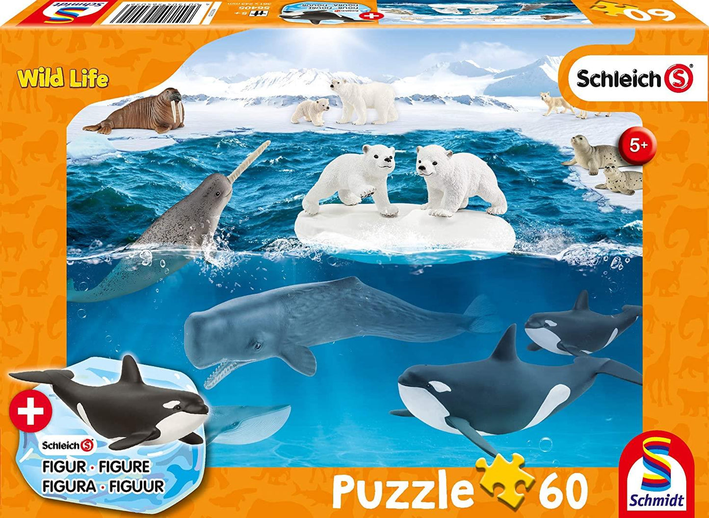Schleich: Arctic Adventure Jigsaw Puzzle - 60 Pieces (Includes 1 Figure)