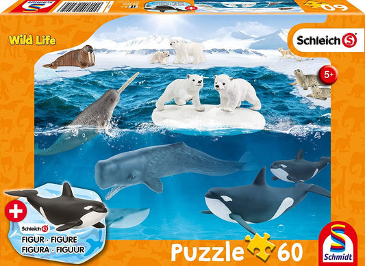 Schleich: Arctic Adventure Jigsaw Puzzle - 60 Pieces (Includes 1 Figure)