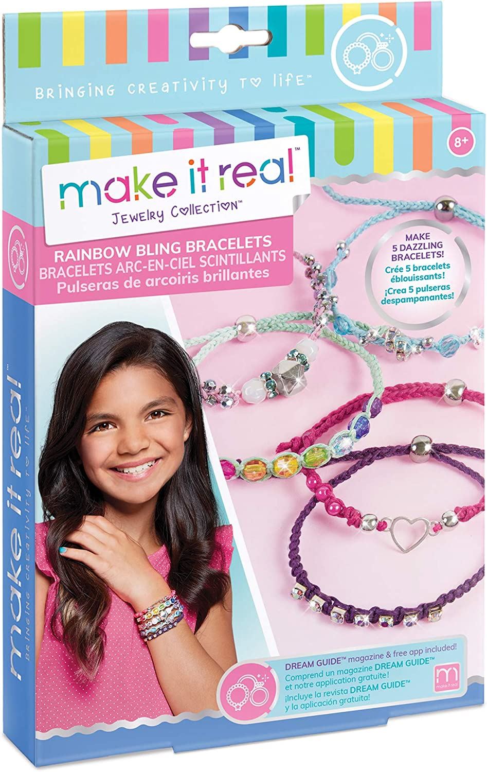 Make It Real Rainbow Bling Bracelets Craft Kit