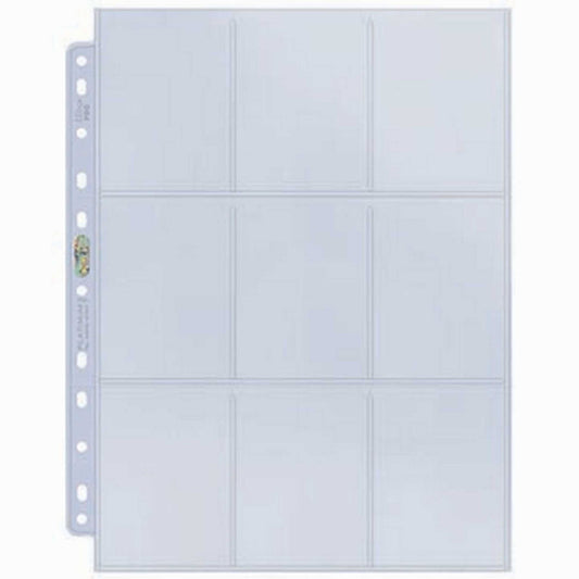 Ultra Pro Platinum 9-Pocket Page for Standard Size Cards (11-Holes, Box 100)