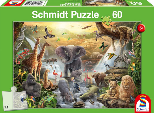 Schmidt Animals in Africa 60 Piece Jigsaw Puzzle