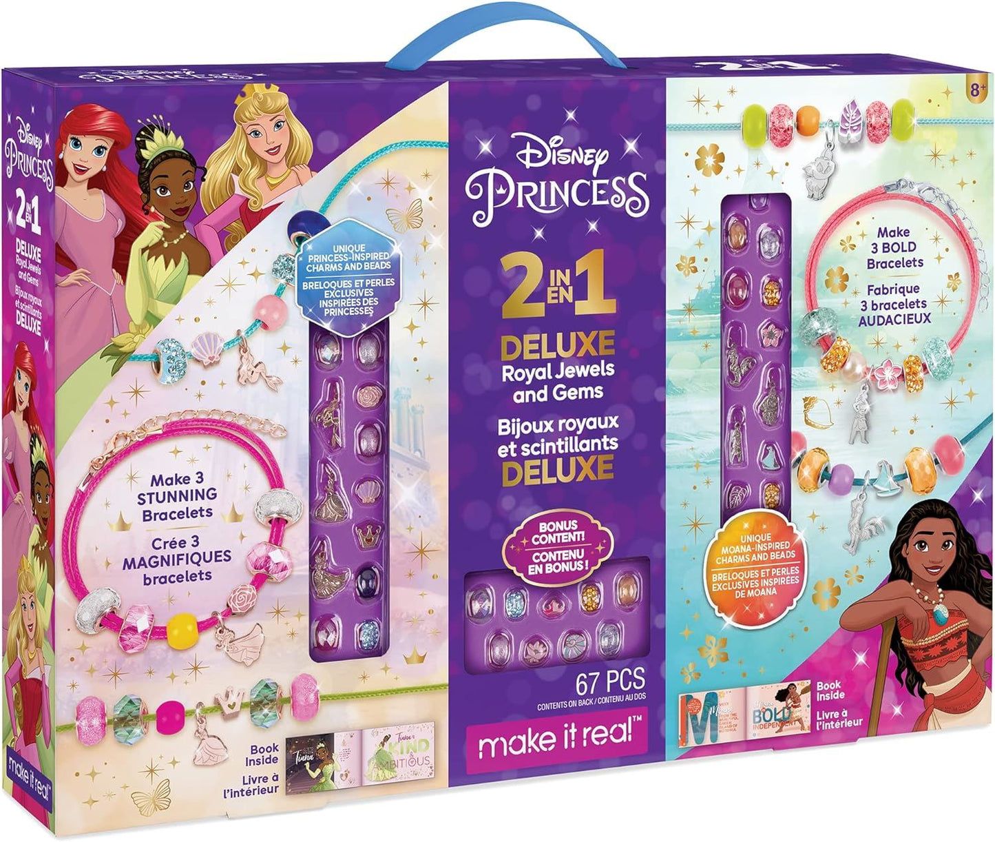 Make It Real 2 in 1 Disney Princess & Moana Royal Jewels & Gems