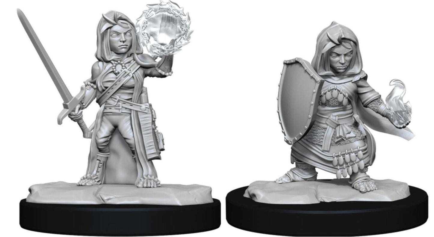 Pathfinder Battles Deepcuts: Halfling Cleric Female Unpainted Miniature