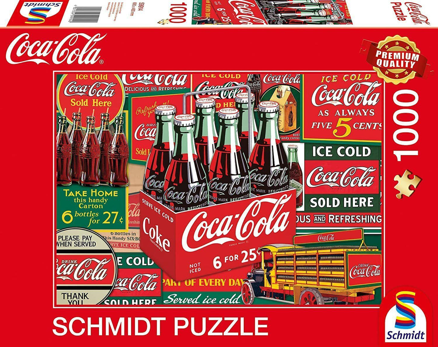 Schmidt Coca Cola: Classic Bottles Jigsaw Puzzle - 1000 Pieces