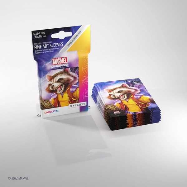 Gamegenic Marvel Champions Fine Art Sleeves Rocket Raccoon
