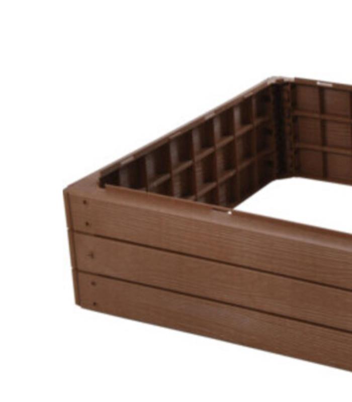 Garden Flower Bed Brown 756mm x 756mm x 250mm