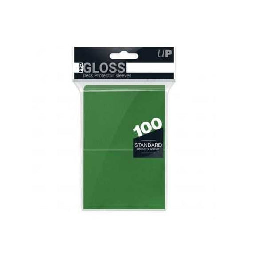Ultra PRO-Gloss 100 Standard Sleeves: Green