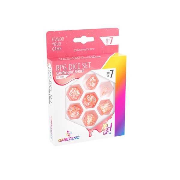Gamegenic Candy-like Series - Peach - 7 RPG Dice Set Orange