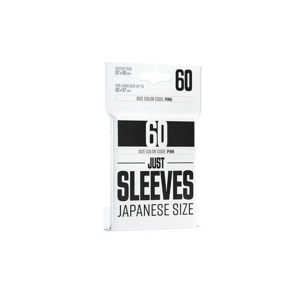 Gamegenic Just Sleeves: Japanese Size Black 60 Sleeves