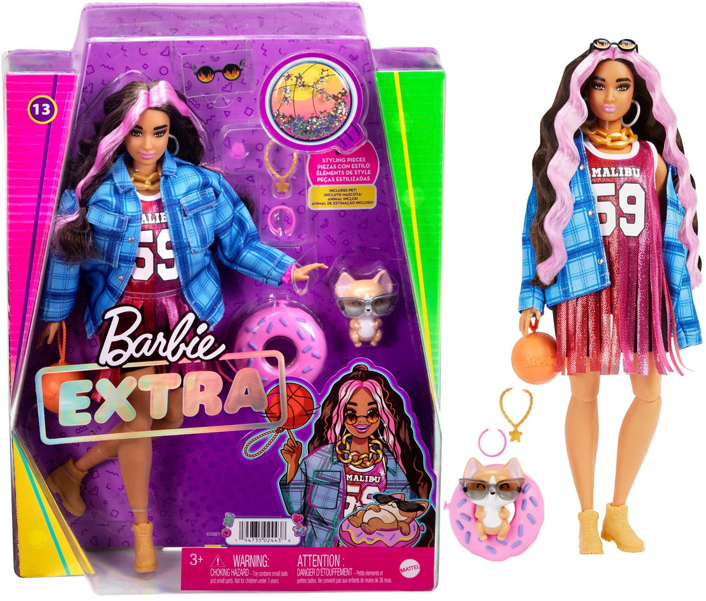 Barbie Extra Doll - Basketball Jersey	