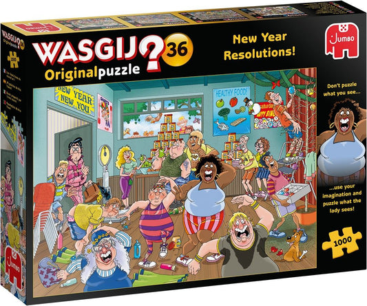 Jumbo Wasgij 36 - New Year Resolutions! Jigsaw Puzzle - 1000 Pieces