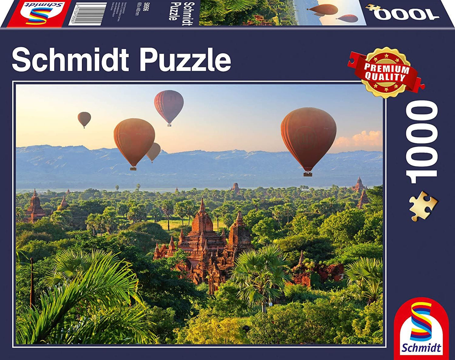 Schmidt Hot Air Balloons Myanmar Jigsaw Puzzle - 1000 Pieces