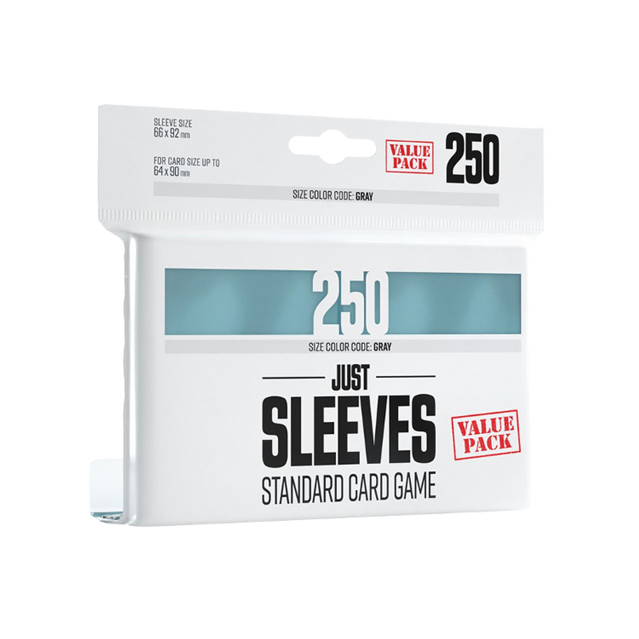 Gamegenic Just Sleeves: Standard Card Game Value Pack: Clear 250 Sleeves