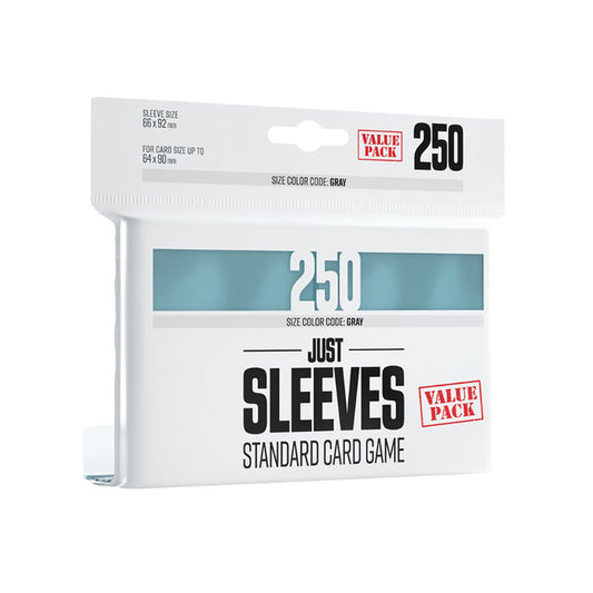 Gamegenic Just Sleeves: Standard Card Game Value Pack: Clear 250 Sleeves