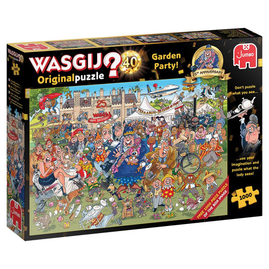 Jumbo Wasgij Original 40 - 25th Anniversary Garden Party! Jigsaw Puzzle -  2 x 1000 Pieces