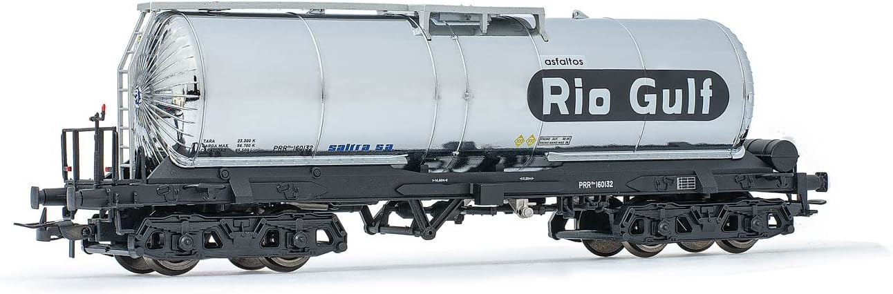 Electrotren RENFE 4-axle tank wagon SALTRA Rio Gulf chrome livery period III