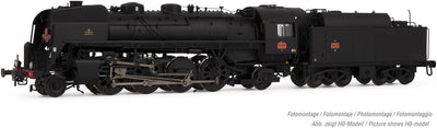 Arnold SNCF 141R 1173 steam Locomotive Mistral Boxpok Wheels Black Big Fuel Tender