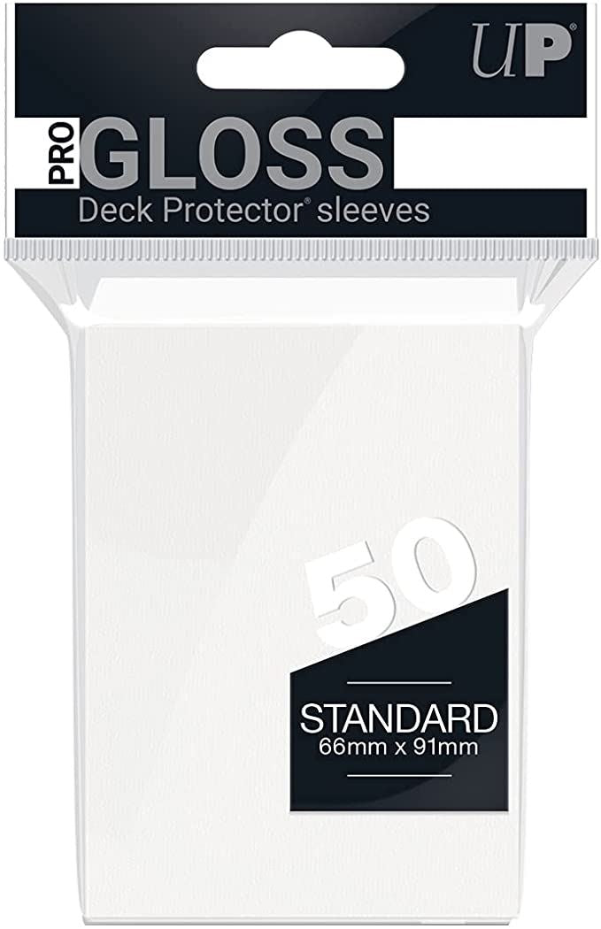 Ultra Pro Gloss Solid White Standard Deck Protectors (50 Sleeves)
