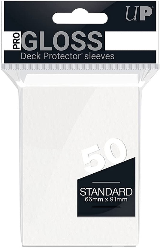 Ultra Pro Gloss Solid White Standard Deck Protectors (50 Sleeves)