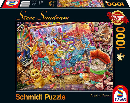 Schmidt Steve Sundram: Cat Mania 1000 Piece Jigsaw Puzzle