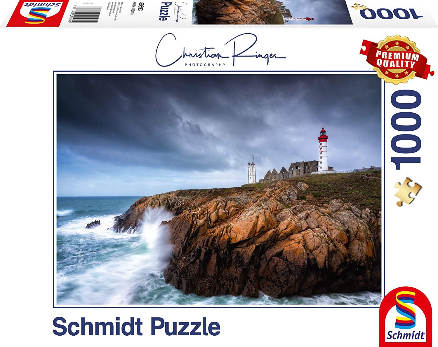 Schmidt Christian Ringer: St. Mathieu Lighthouse Jigsaw Puzzle - 1000 Pieces	
