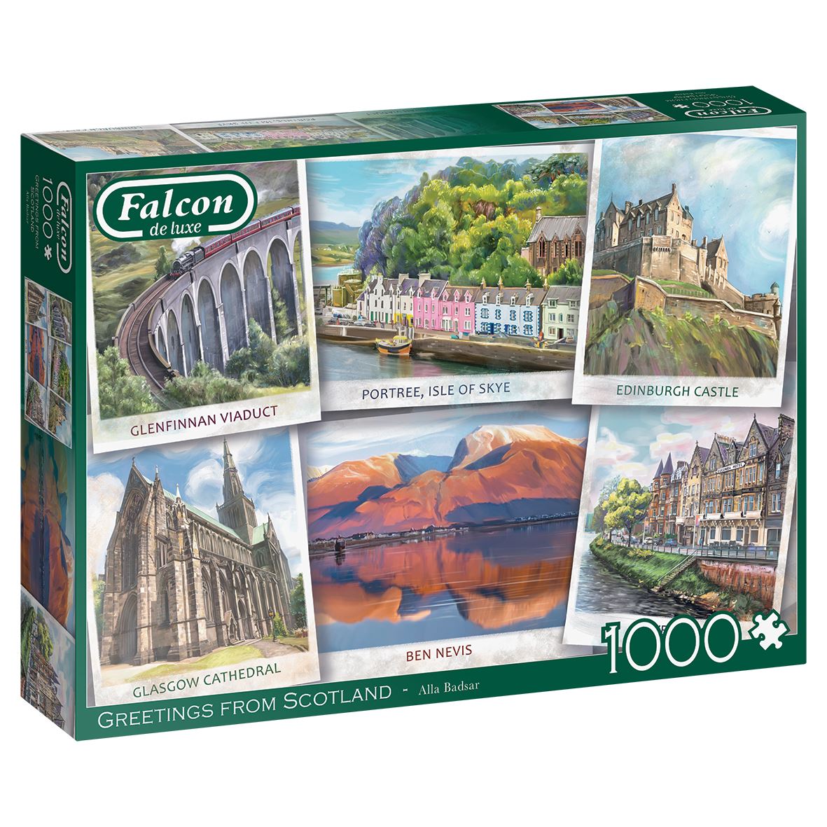Falcon de luxe Greetings from Scotland Jigsaw Puzzle - 1000 Pieces