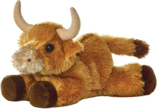 Aurora Mini Flopsies Mac Bull 8 Inch Soft Toy