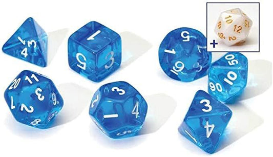 Sirius Dice Translucent Blue Polyhedral Dice Set