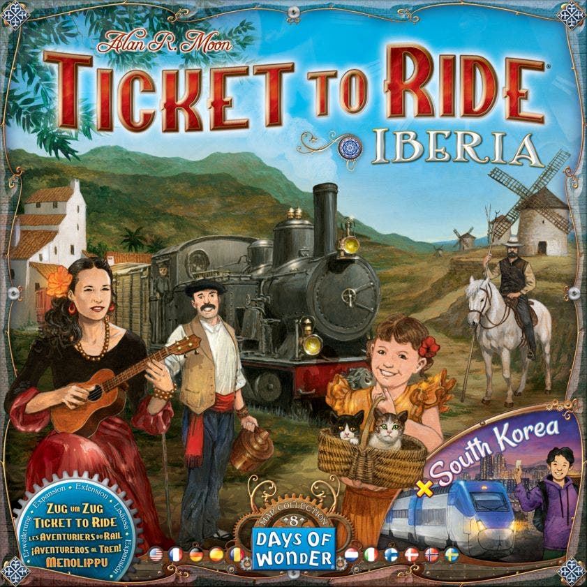 Ticket To Ride Map Collection 8: Iberia & South Korea Expansion Board Game