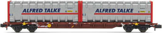 Arnold 4-axle Containerwagon Sgnss Brown with 2 x 30 bulk container