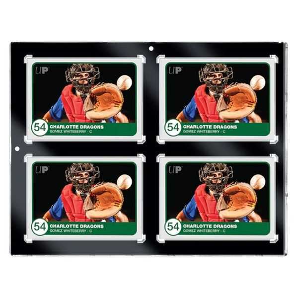 Ultra Pro 4 Card Black Border UV ONE-TOUCH Magnetic Holder