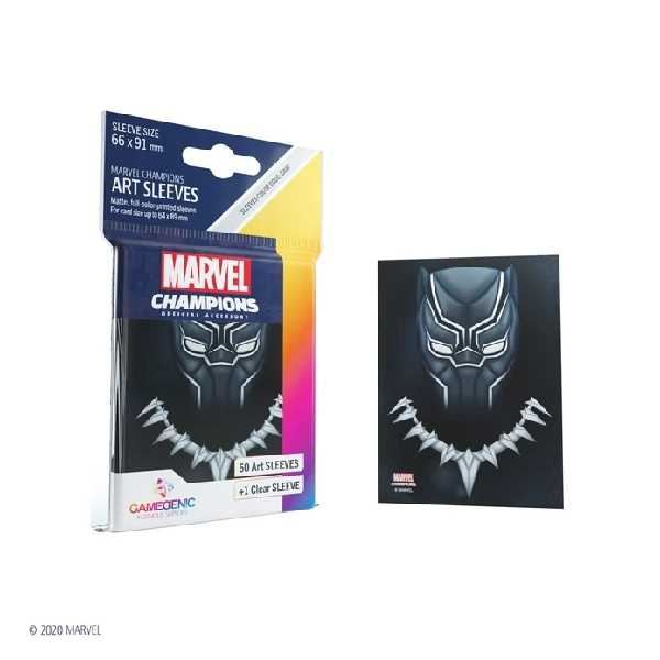 Gamegenic Marvel Champions Art Sleeves- Marvel Black 50 Sleeves