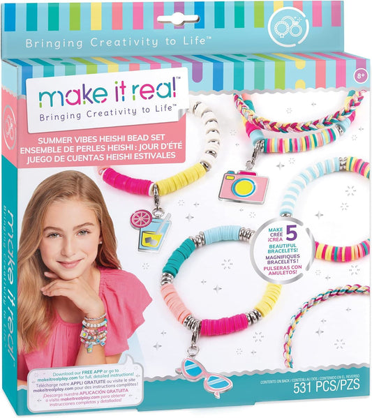 Make It Real Summer Vibes Heishi Bead Bracelets Kit