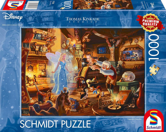 Thomas Kinkdade: Disney Geppetto's Pinocchio 1000 Piece Jigsaw Puzzle
