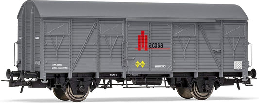 Electrotren ORE, 2-axle wagon, wooden walls, grey Macosa