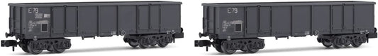 Arnold SNCF 2-unit set 4-axle Open Wagons Eaos Grey Livery