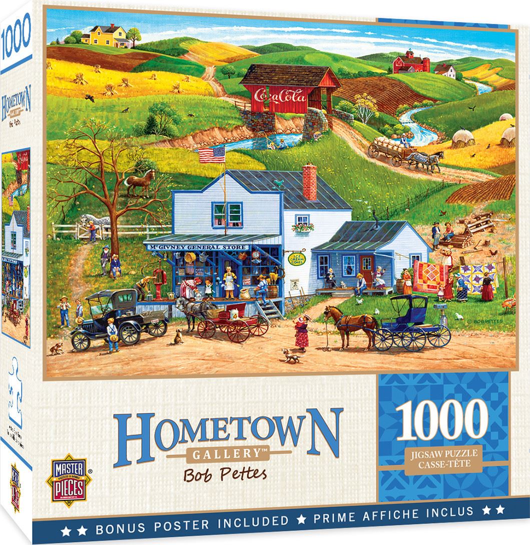 Masterpieces Puzzle Hometown Gallery McGiveny's Country Store Puzzle 1000 piece jigsaw puzzle