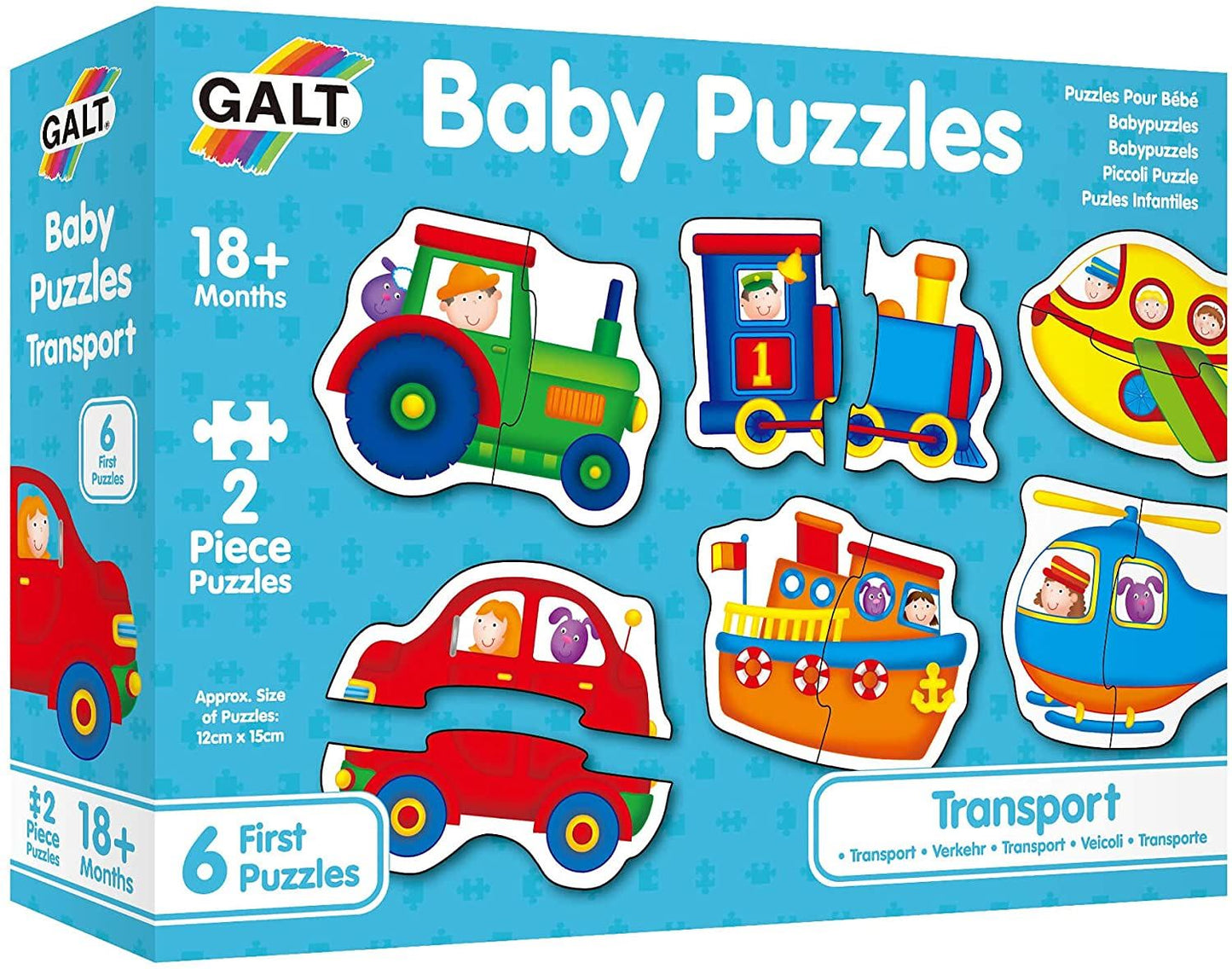 Galt Toys - Baby Transport Puzzle - 6 x 2 Pieces