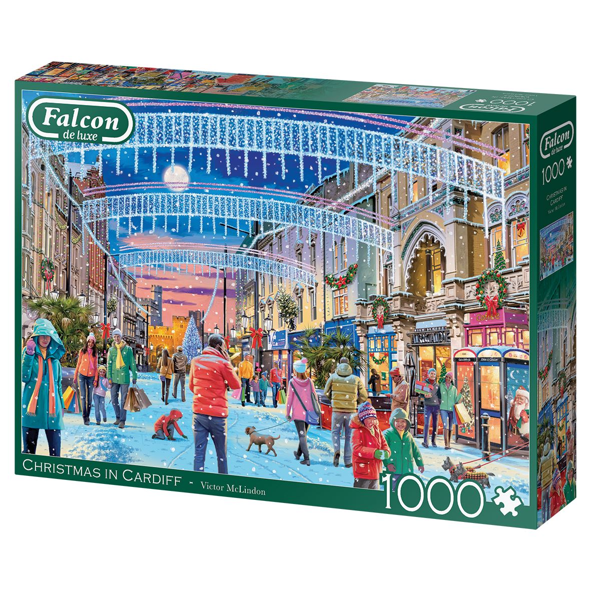 Jumbo Falcon de luxe Christmas in Cardiff Jigsaw Puzzle - 1000 Pieces