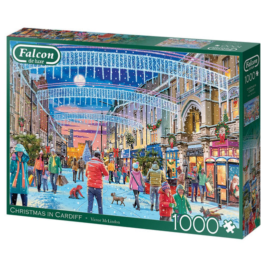 Jumbo Falcon de luxe Christmas in Cardiff Jigsaw Puzzle - 1000 Pieces