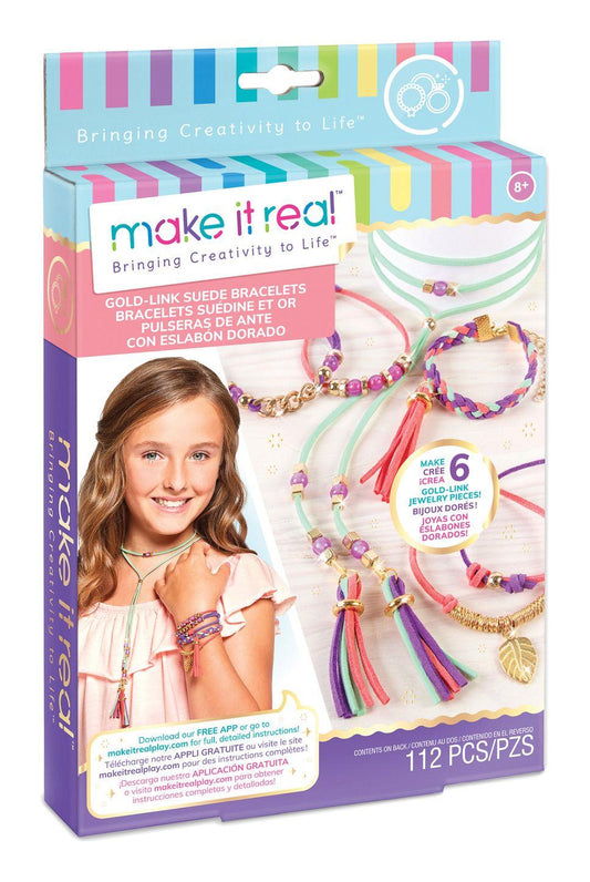 Make It Real - Gold Link Suede Bracelets Making Kit