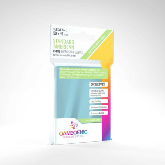 Gamegenic PRIME Standard American- Sized Sleeves 59 x 91 mm 50 Sleeves