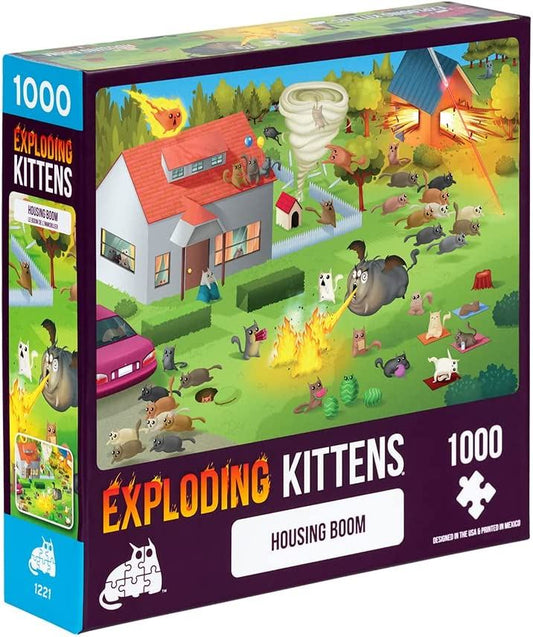 Exploding Kittens Housing Boom Jigsaw Puzzle - 1000 Pieces