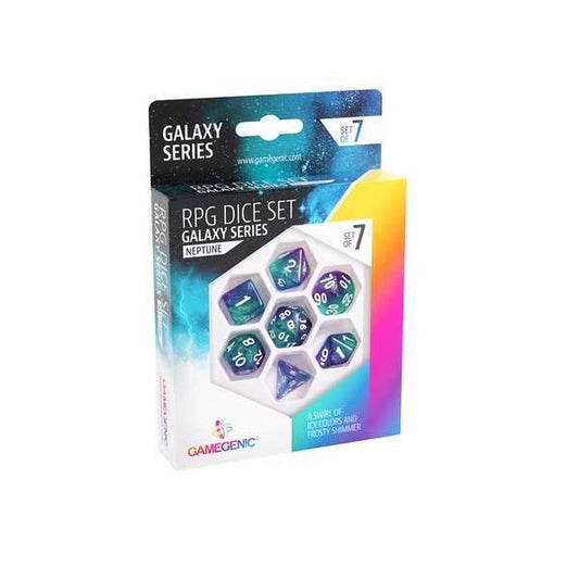 Gamegenic Galaxy Series - Neptune - RPG Dice Set (7pcs) Blue/Purple