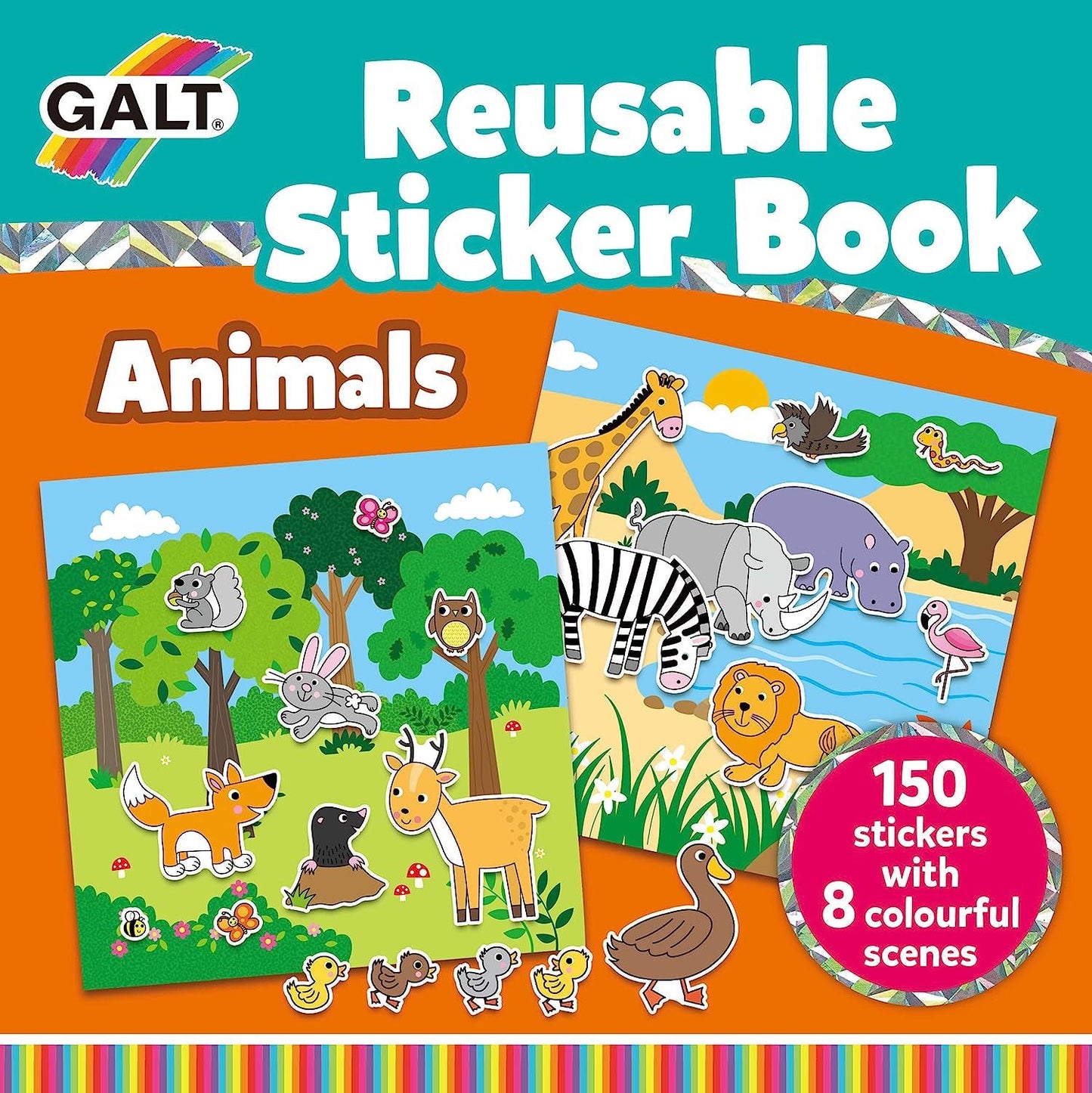 Galt Toys - Animals Reusable Sticker Book