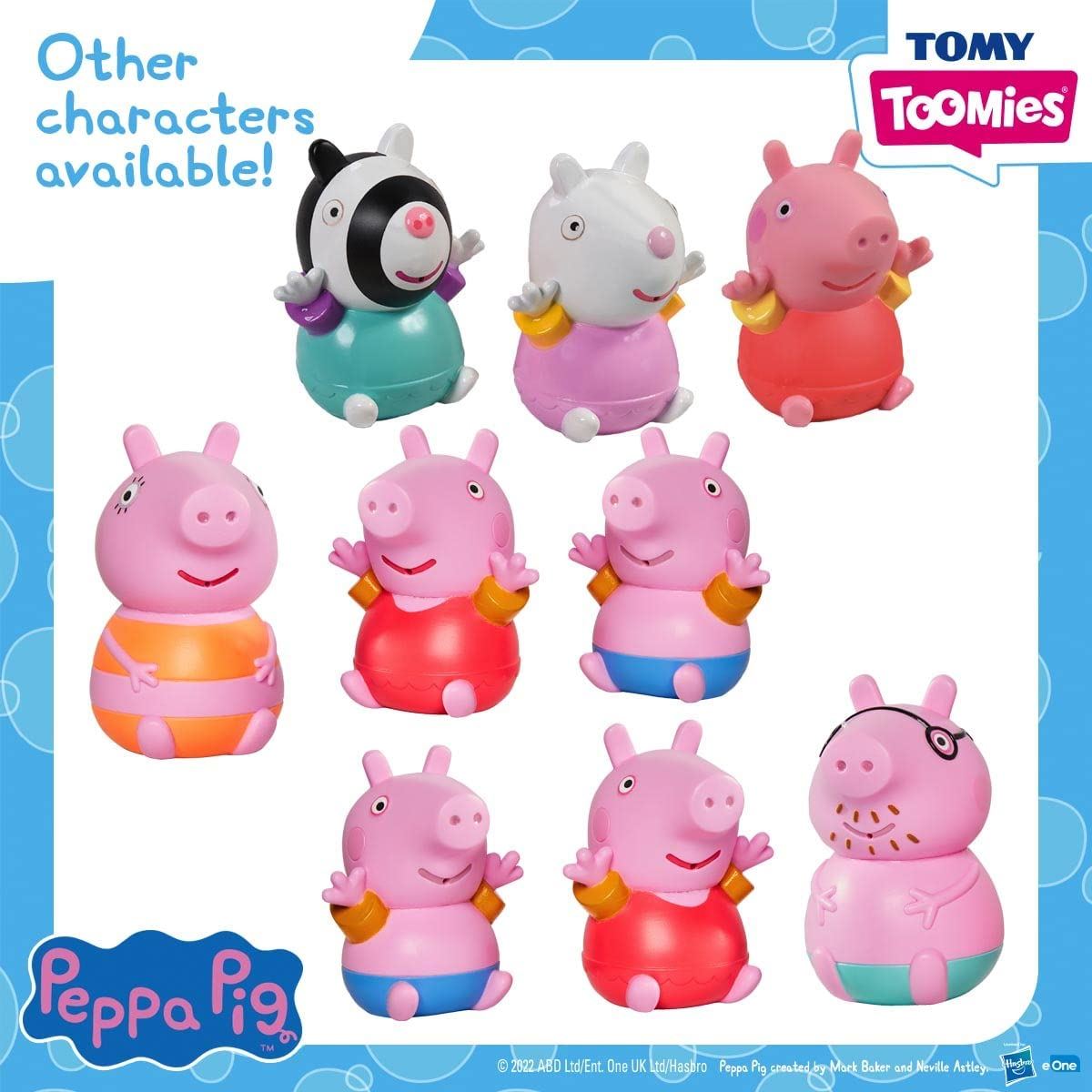 TOMY Peppa & Friends Bath Squirters Bath Toys