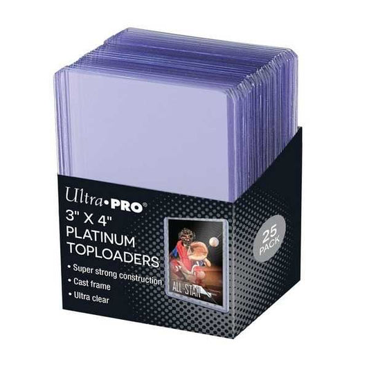 Ultra Pro Platinum Toploader Ultra Clear 3 Inch X 4 Inch - 25 Pack