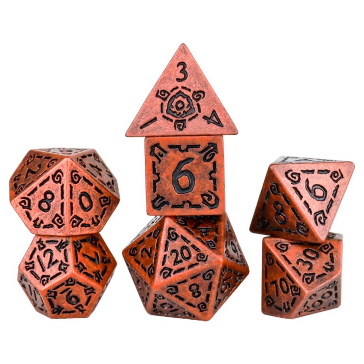 Sirius Dice: Illusory Metal Copper Poly Set