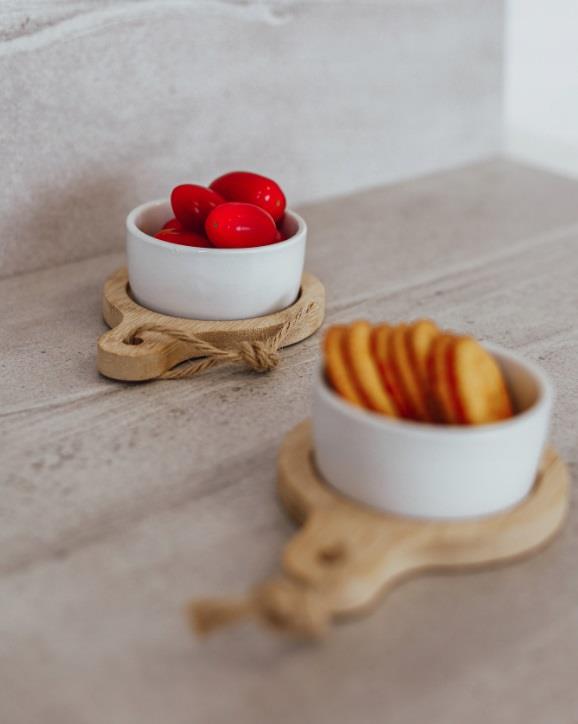 Mini Serving Bowl & Tray - 2pcs Set