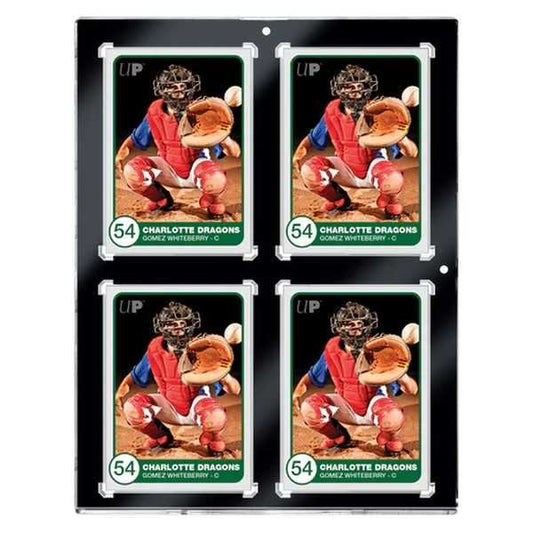 Ultra Pro 130PT 4-Card Black Border UV ONE-TOUCH Magnetic Holder